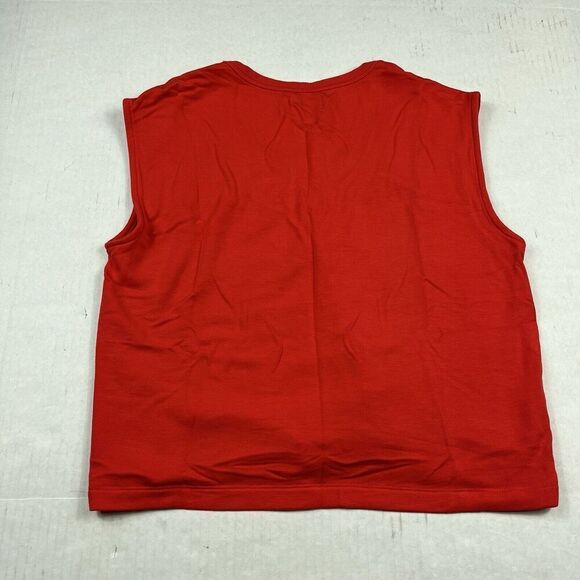 Lou & Grey Signature Soft Knit Muscle Tank Top Red Shirt Short Sleeve Size SMALL - Picture 9 of 10